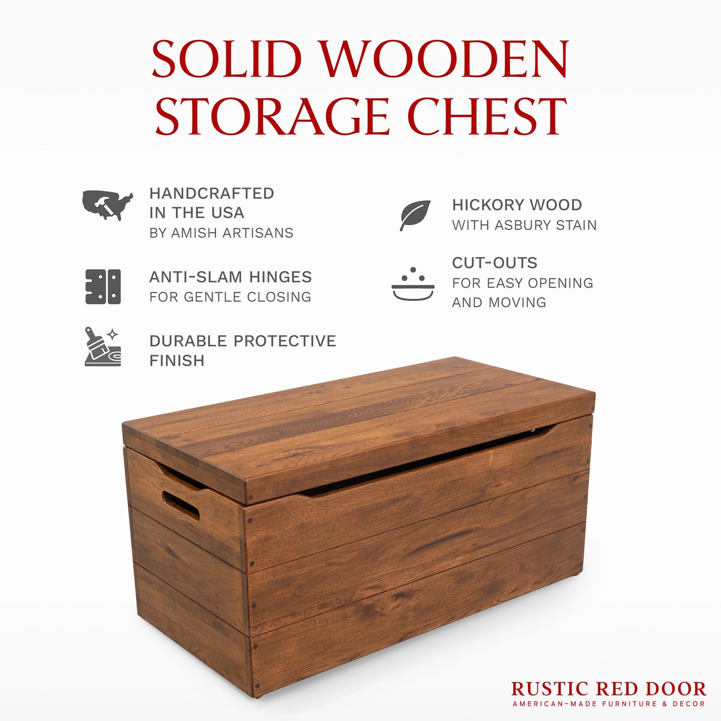 Palmer Hickory Blanket Chest, Asbury Stain