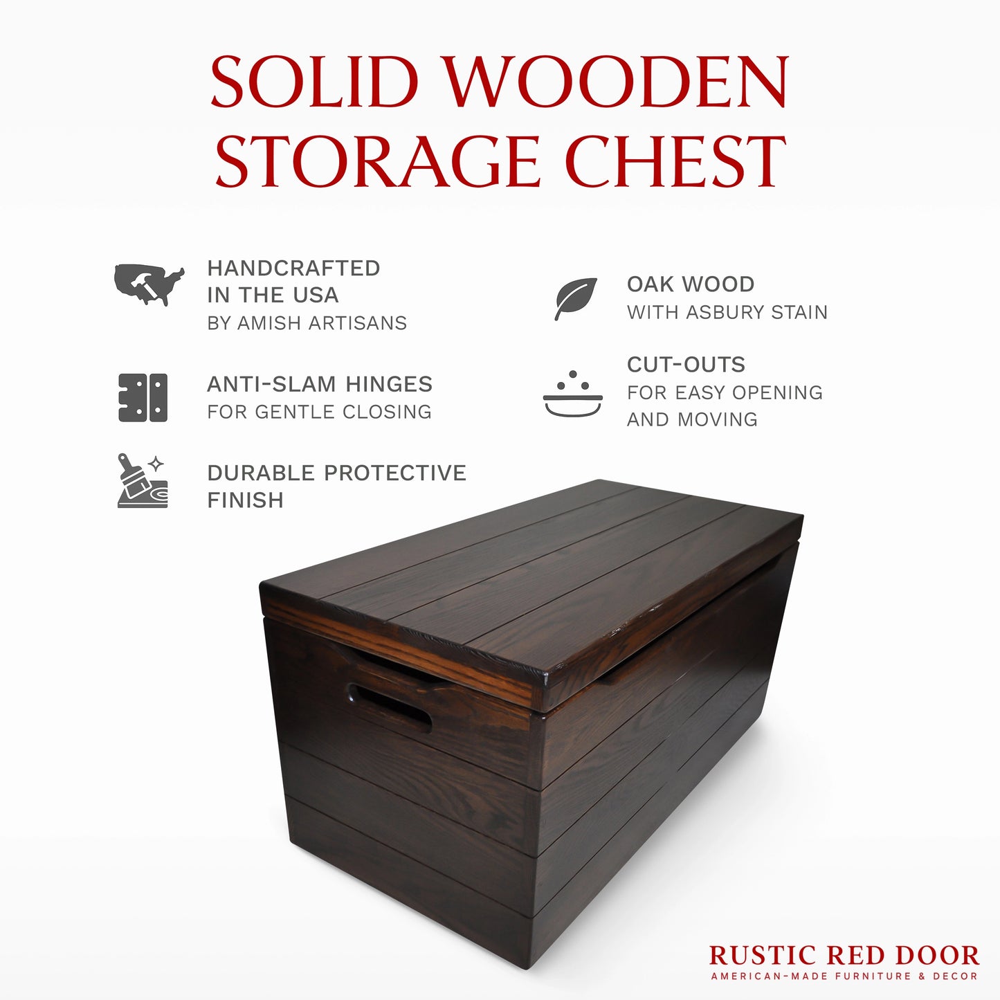 Palmer Oak Blanket Chest, Asbury Stain