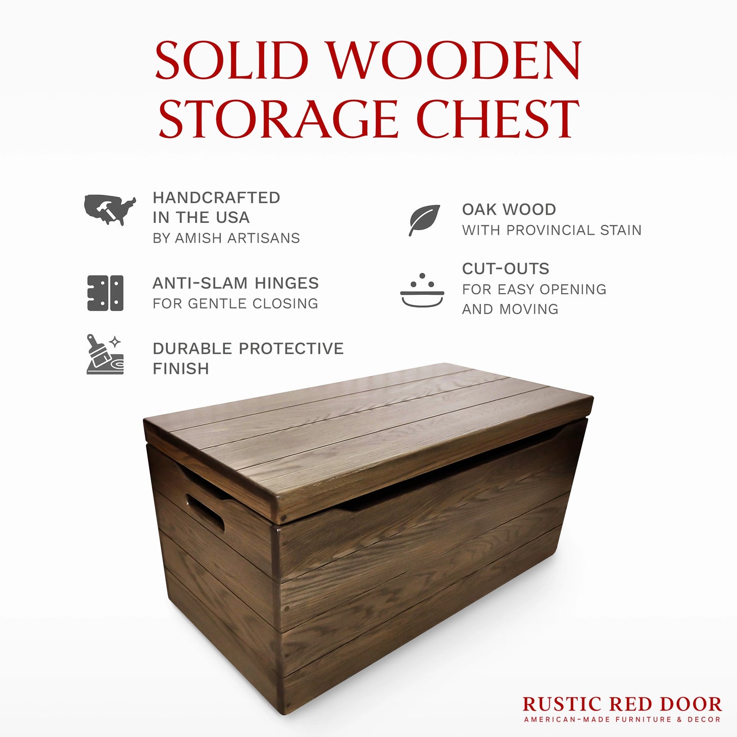 Palmer Oak Blanket Chest, Provincial Stain