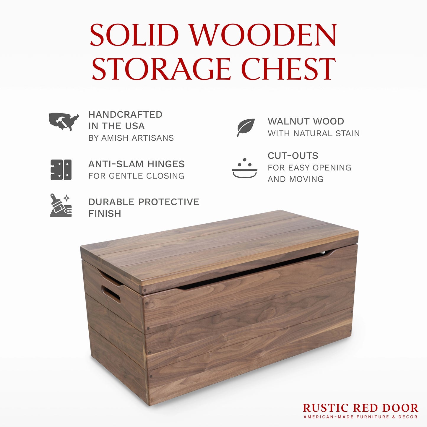 Palmer Walnut Blanket Chest, Natural Stain