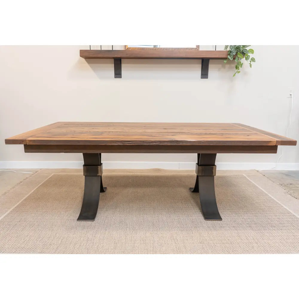 8' Tabernash Reclaimed Oak Barnwood Dining Table, Provincial