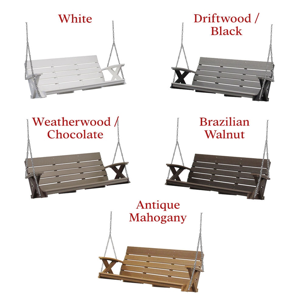 Outdoor Woodgrain Dixie Swing