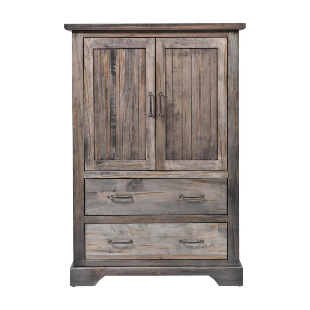 Gray Farmhouse Armoire Rustic Wardrobe