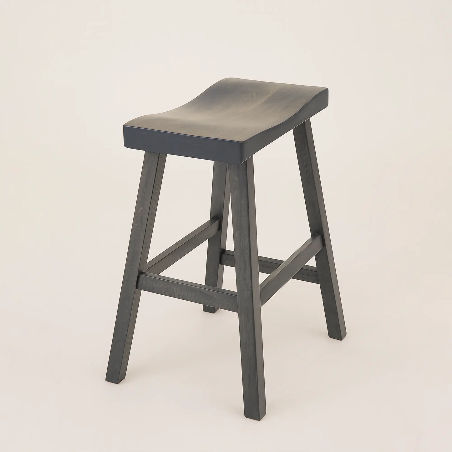 gray wood bar stools on brown maple wood