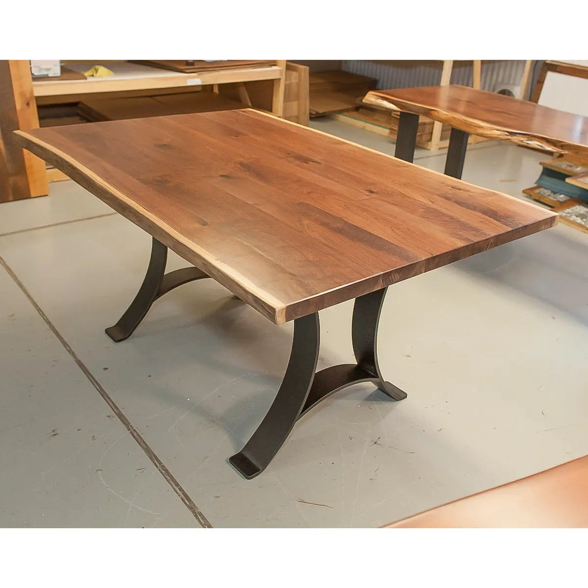 hayden live edge walnut dining table