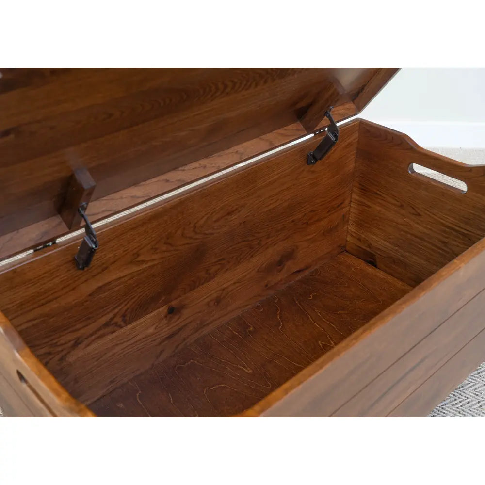 Inside Hickory Wood Blanket Chest