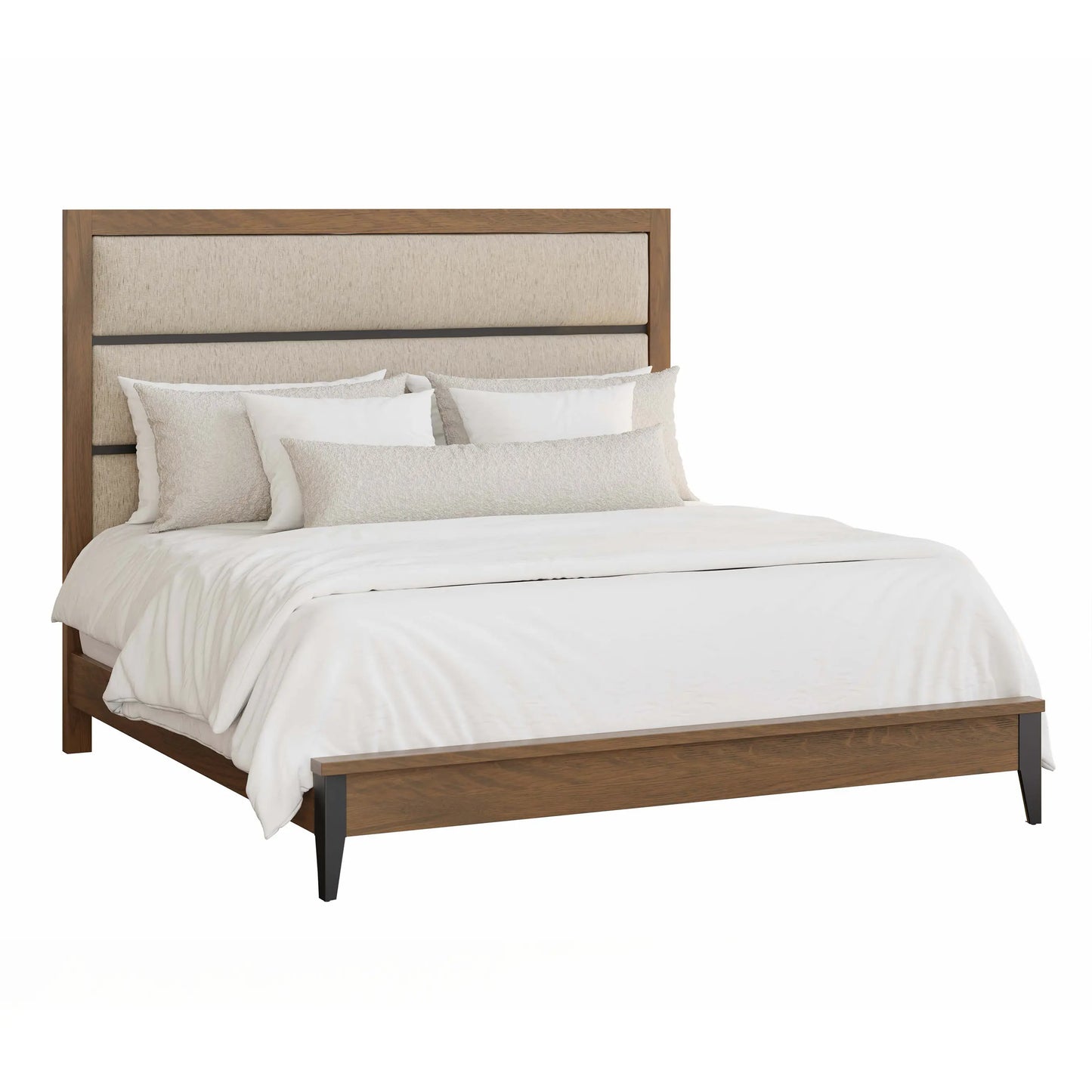 Leighton Upholstered Wood Bed Frame