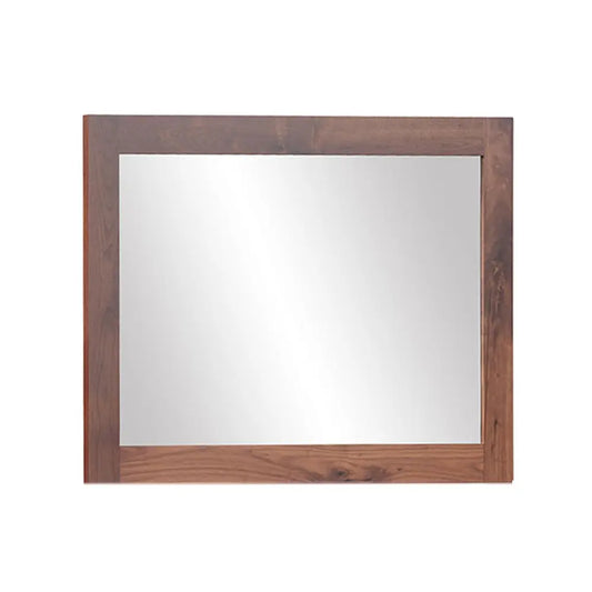 Lena Rustic Walnut Framed Mirror