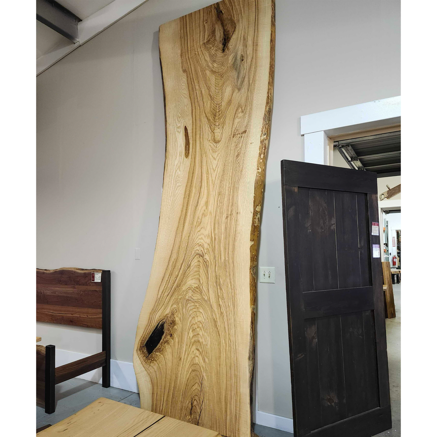 148"L Live Edge Ash Wood Dining Table