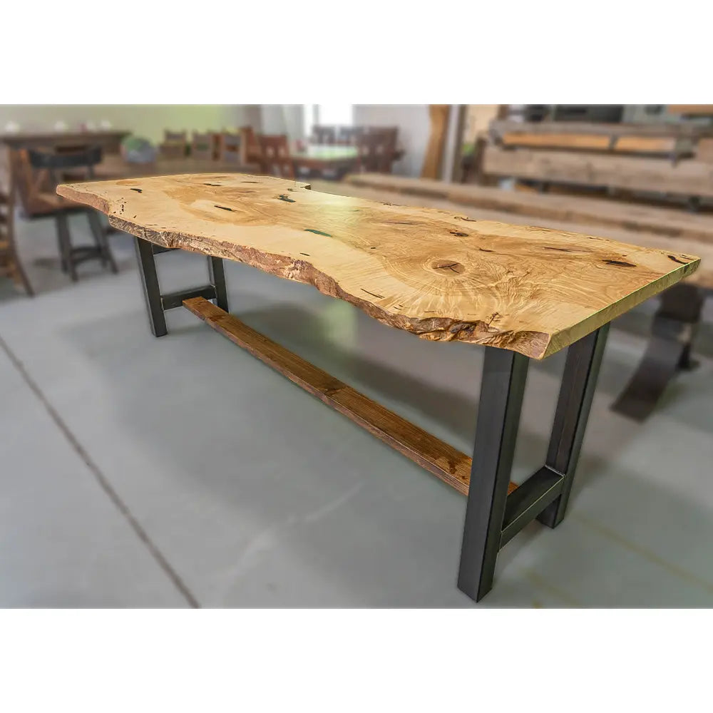 100" Ash Live Edge Counter Height Table