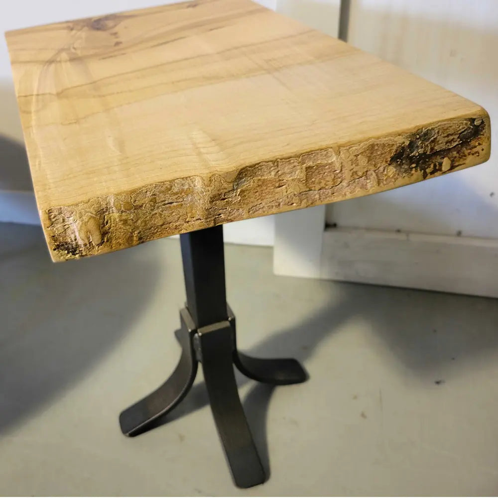 Live Edge Maple Wood End Table