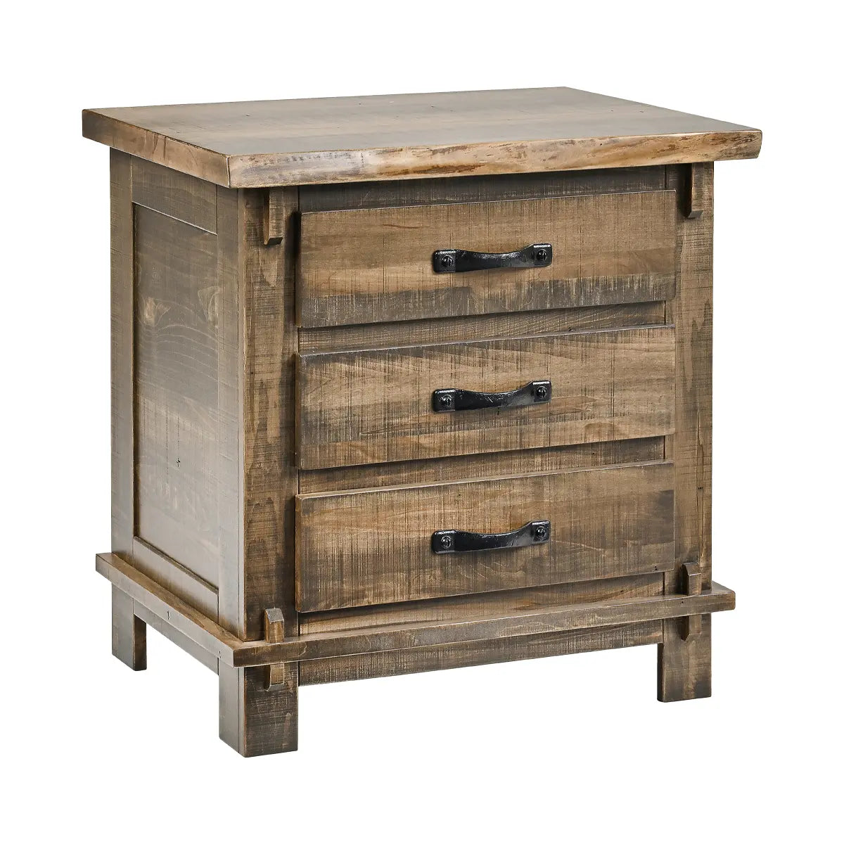 Weston Live Edge 3 Drawer Nightstand