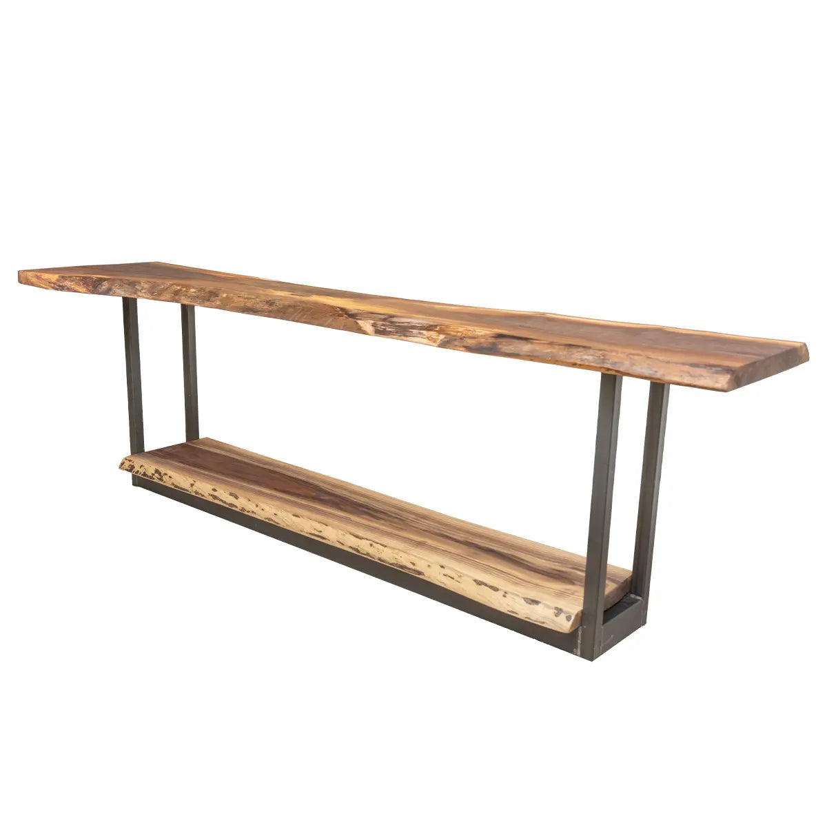 2 Tier Live Edge Walnut Sofa Table