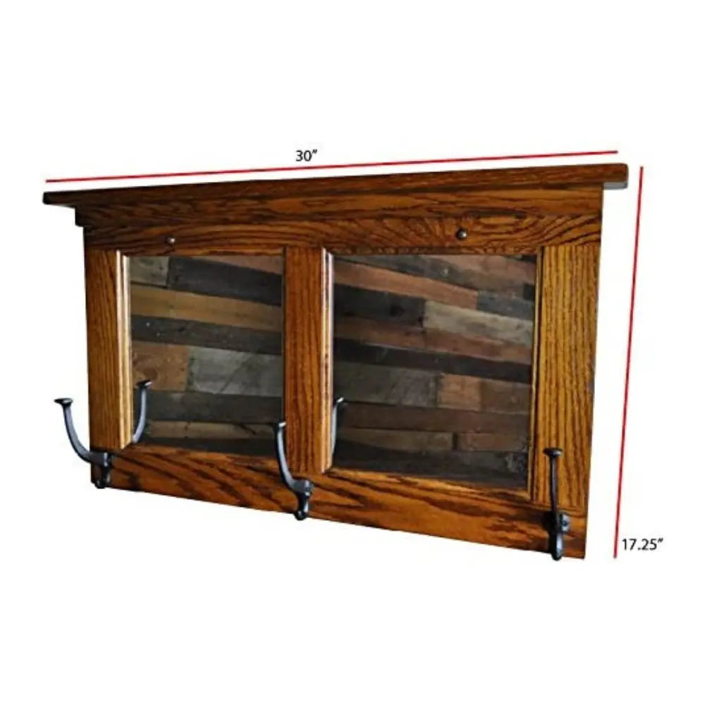 Mission mirror coat rack, 3 hooks