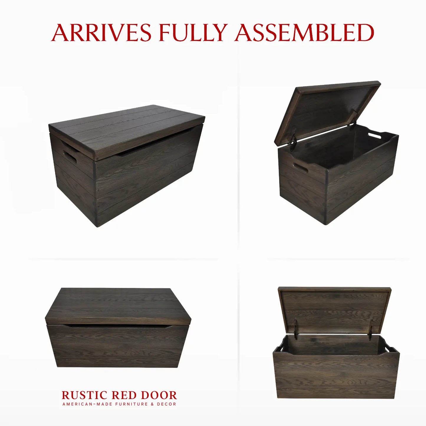 Palmer Oak Blanket Chest, Antique Slate Stain