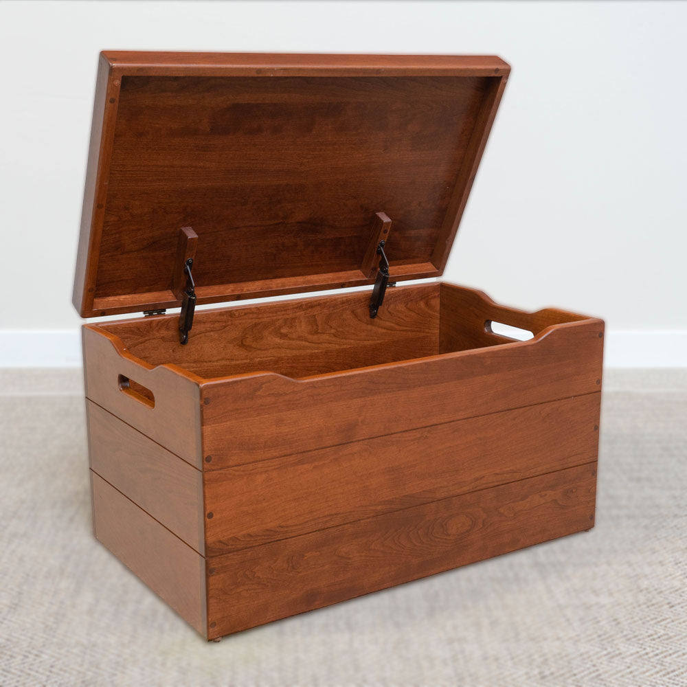 Open Palmer Cherry Wood Storage Chest