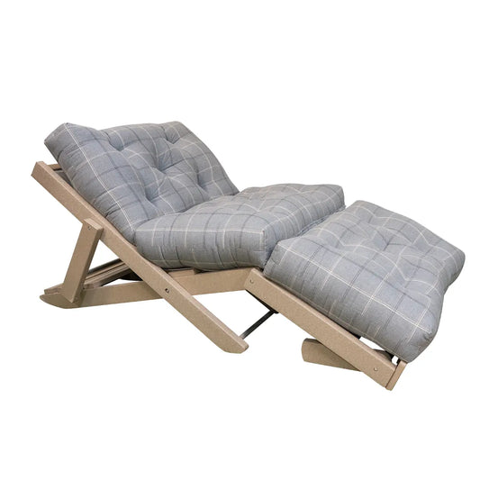 Outdoor Reclining Folding Day Bed with Cushion