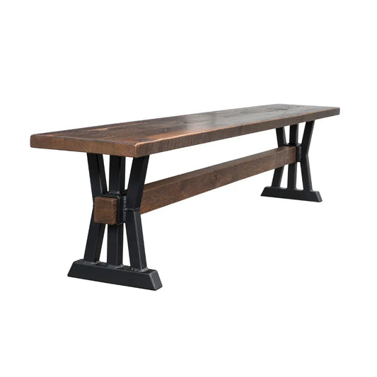 Paxton Rustic Industrial Reclaimed Dining Bench