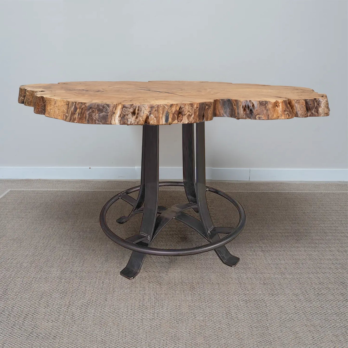 55" Live Edge Ash Round Counter Table