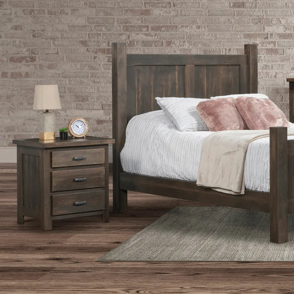 Reclaimed Wood Nightstand in Provincial Stain