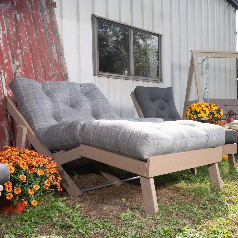 outdoor reclining day bed with cushion
