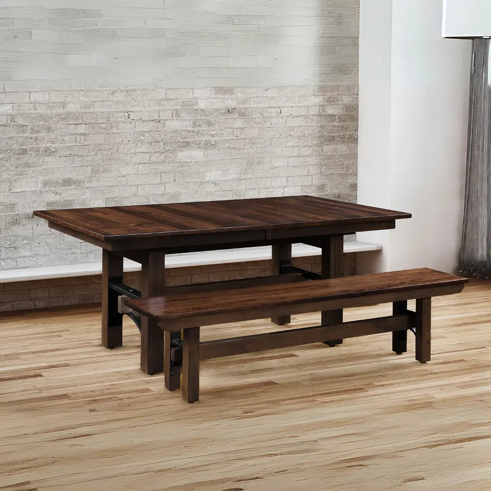Finlay Brown Maple Butterfly Leaf Dining Table