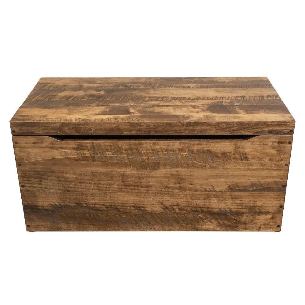 Rough Sawn Brown Maple Storage Chest