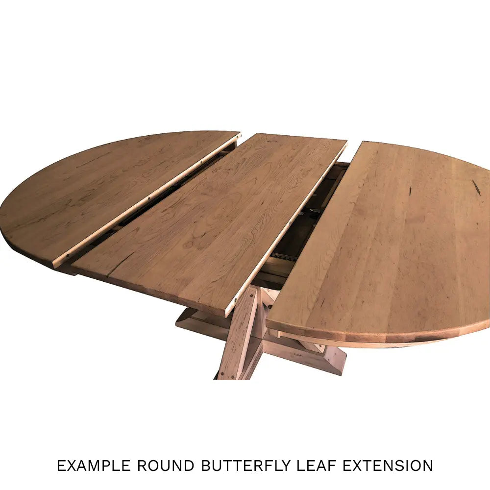 Olympia Oak Round Butterfly Dining Table