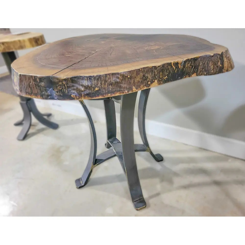Live Edge Walnut Slab End Table