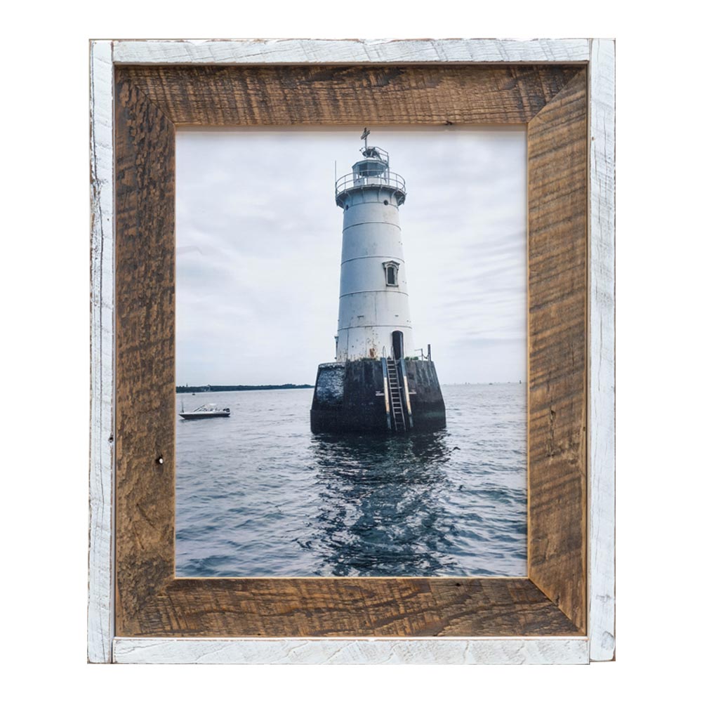 11x14 White and Barnwood Picture Frame