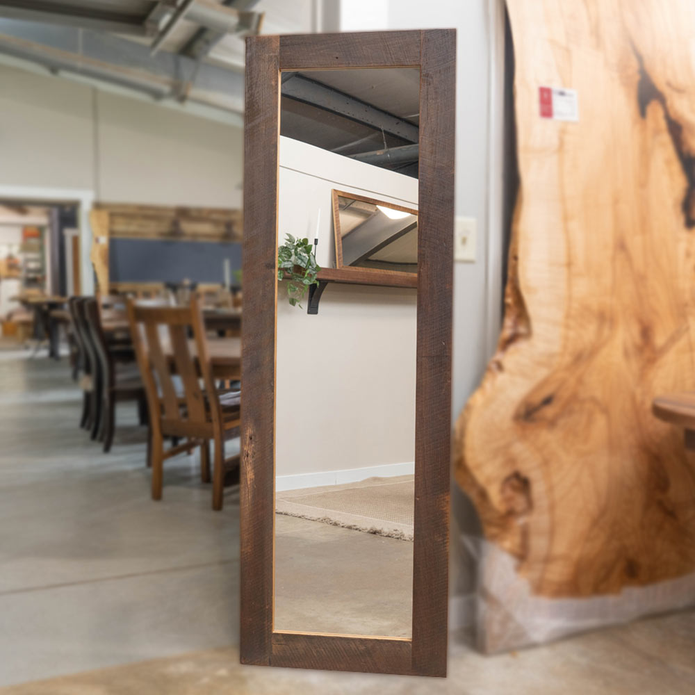 Barnwood Rustic Floor Mirror