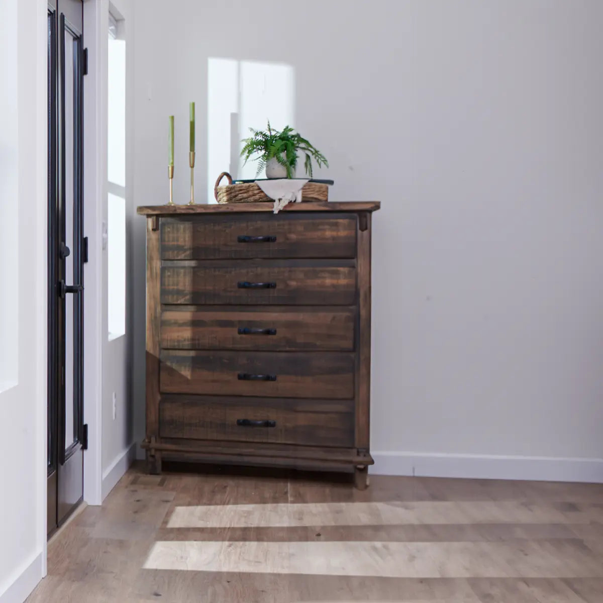 Weston Rustic 5 Drawer Chest Dresser