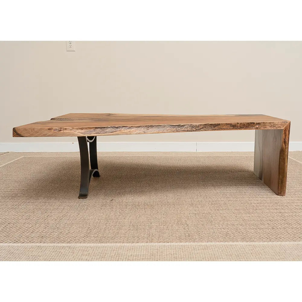 Live Edge English Walnut Waterfall Coffee Table