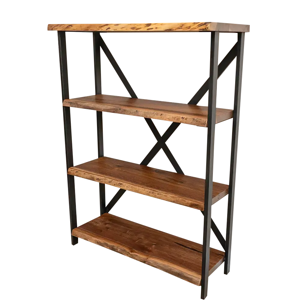 Walnut Live Edge Bookshelf