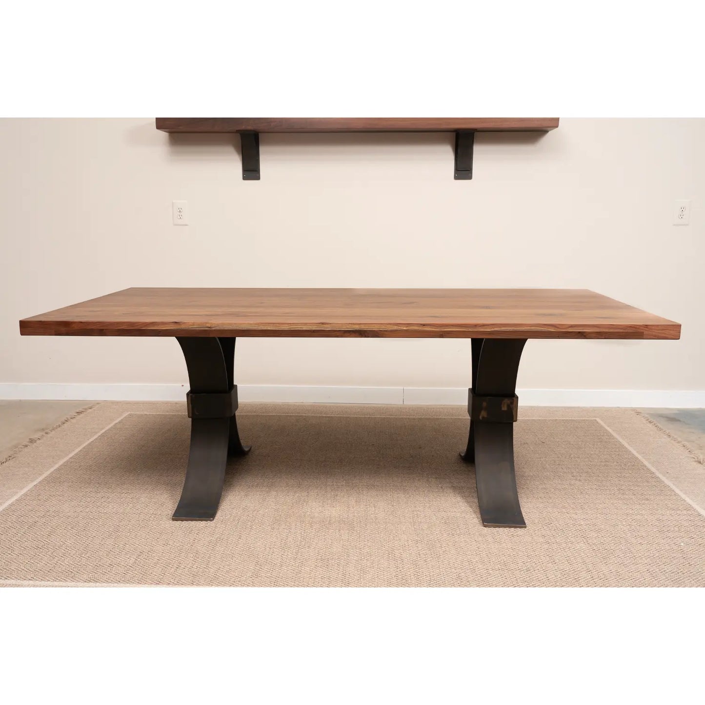 Beckett Natural Walnut Wood Dining Table