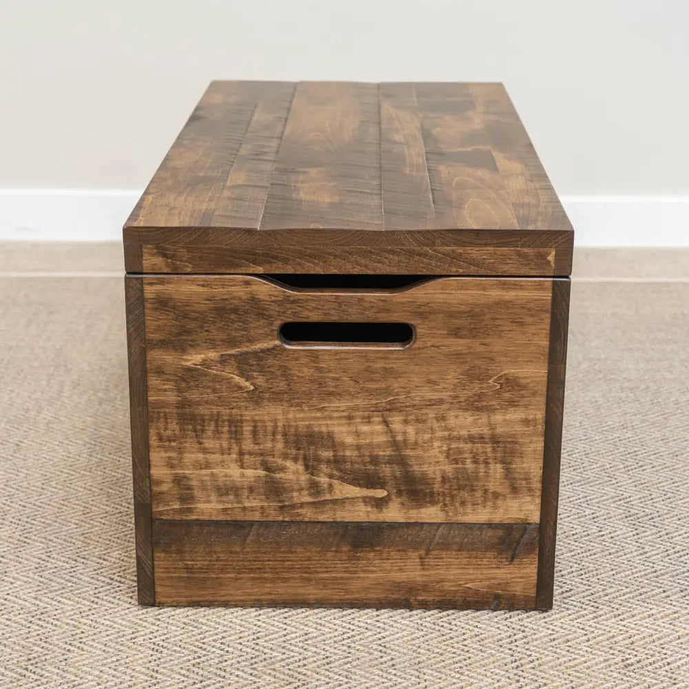 Side Cutout of Wood Storage Chest