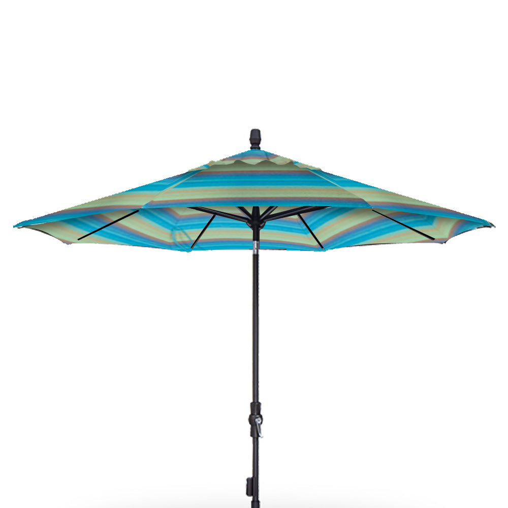 blue and red striped patio umbrella Outdoor 9' Signature Umbrella