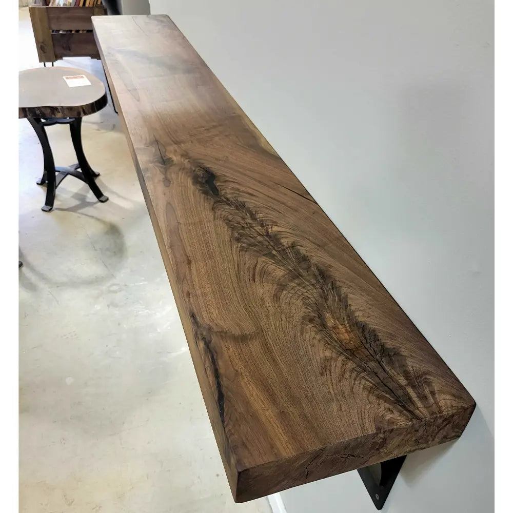 72" Walnut Wood Mantel