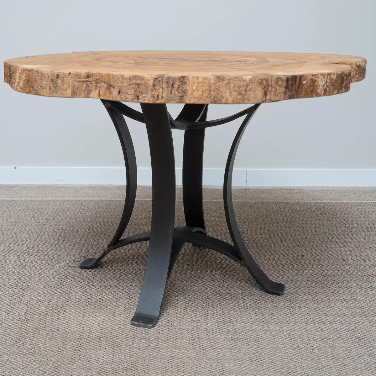 46" Live Edge Ash Round Cafe Table