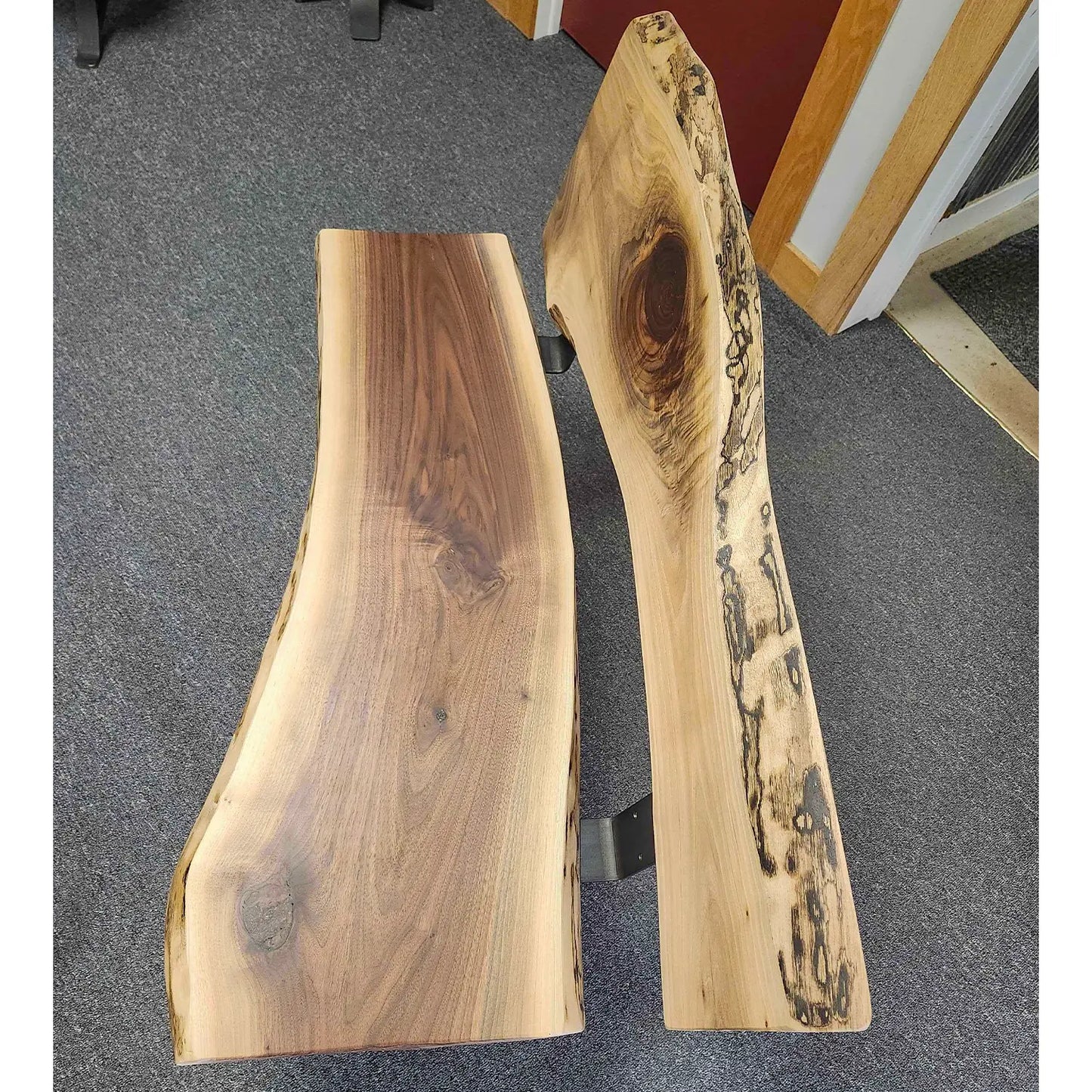 48"L Live Edge Walnut Bench
