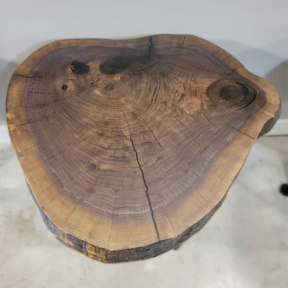 Details Live Edge Walnut End Table