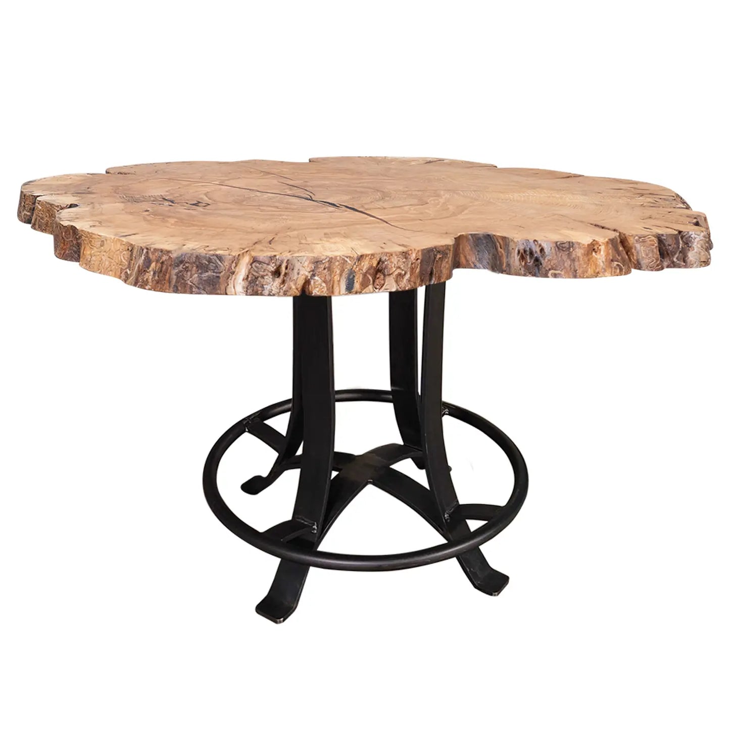 55" Live Edge Ash Round Counter Table