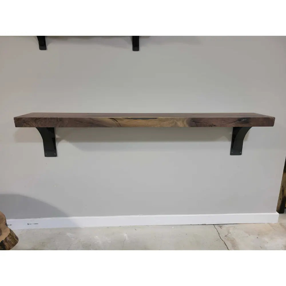 72" Walnut Wood Mantel