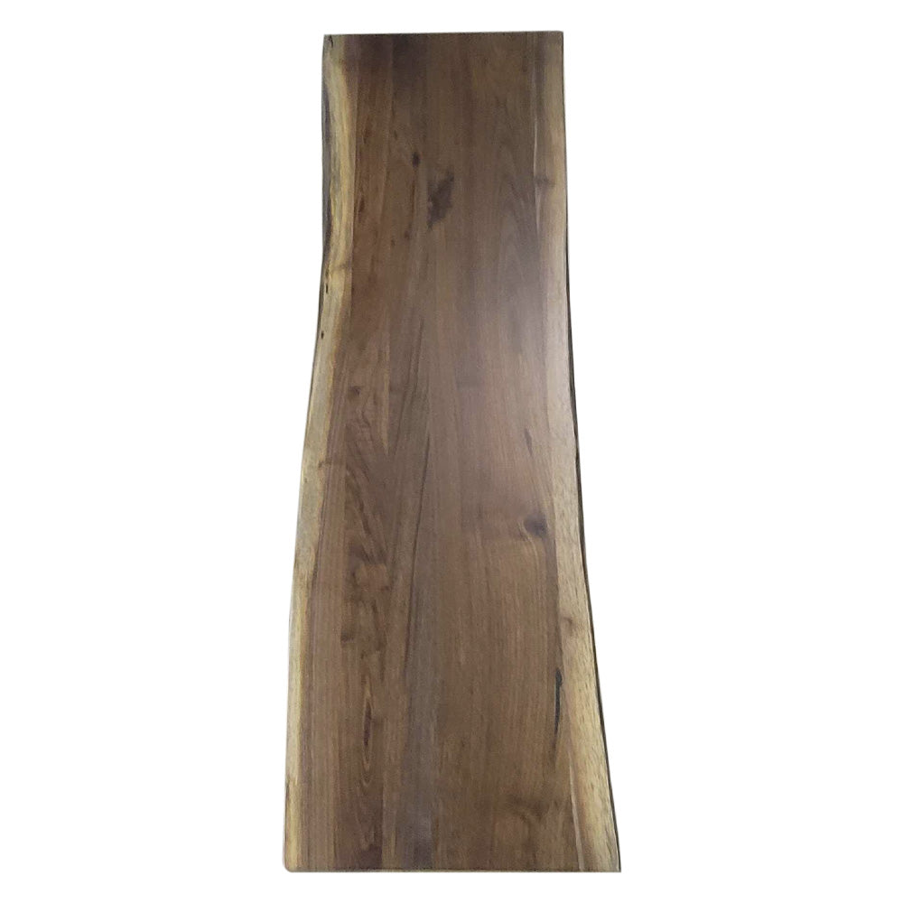 60" Live Edge Walnut Bench, Golden Gate Base