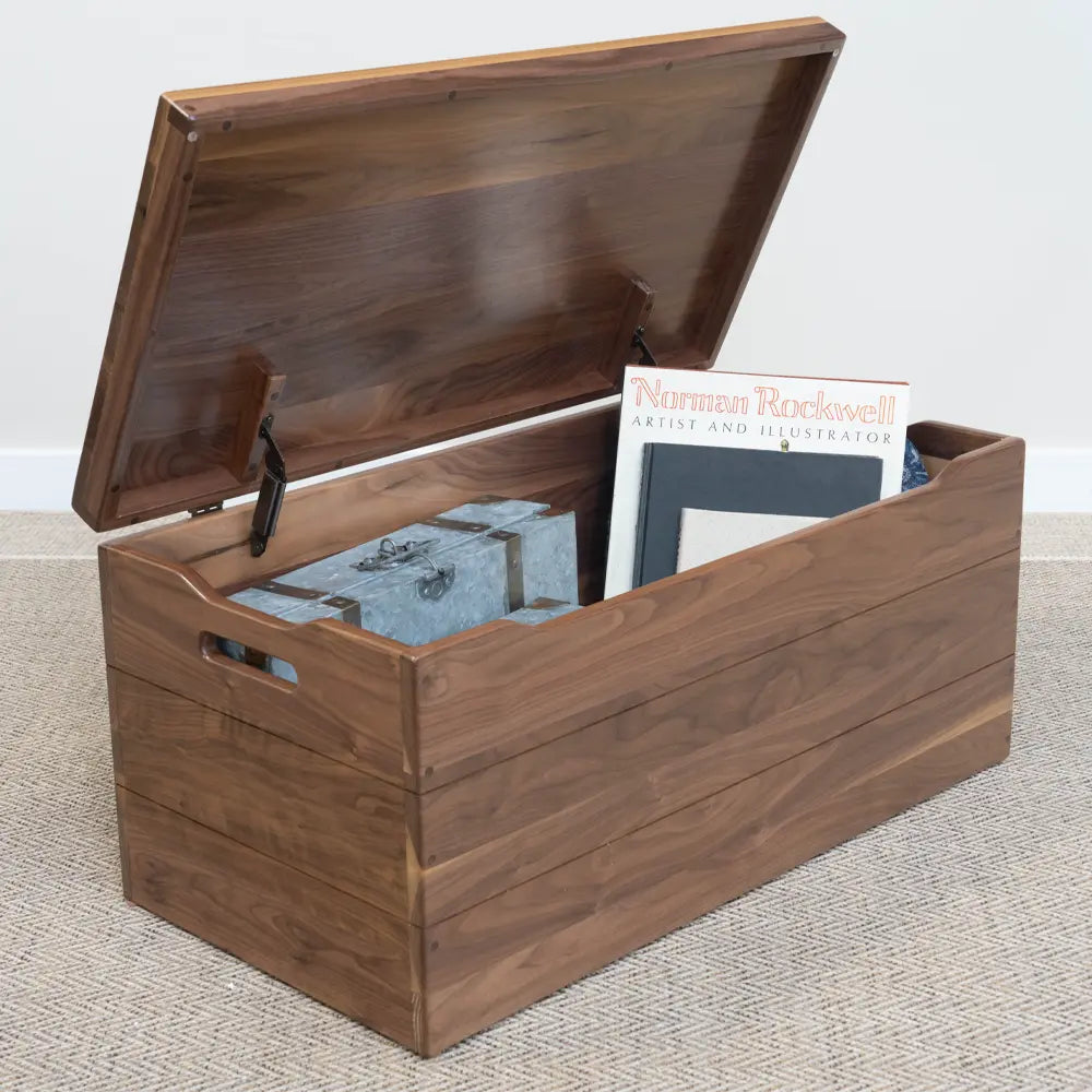 walnut storage chest