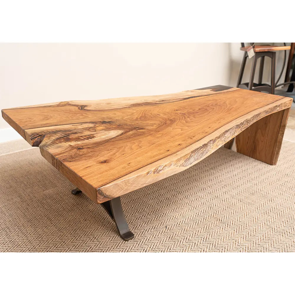 Live Edge English Walnut Waterfall Coffee Table