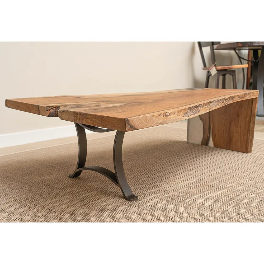 Custom Live Edge Epoxy Waterfall Coffee Table