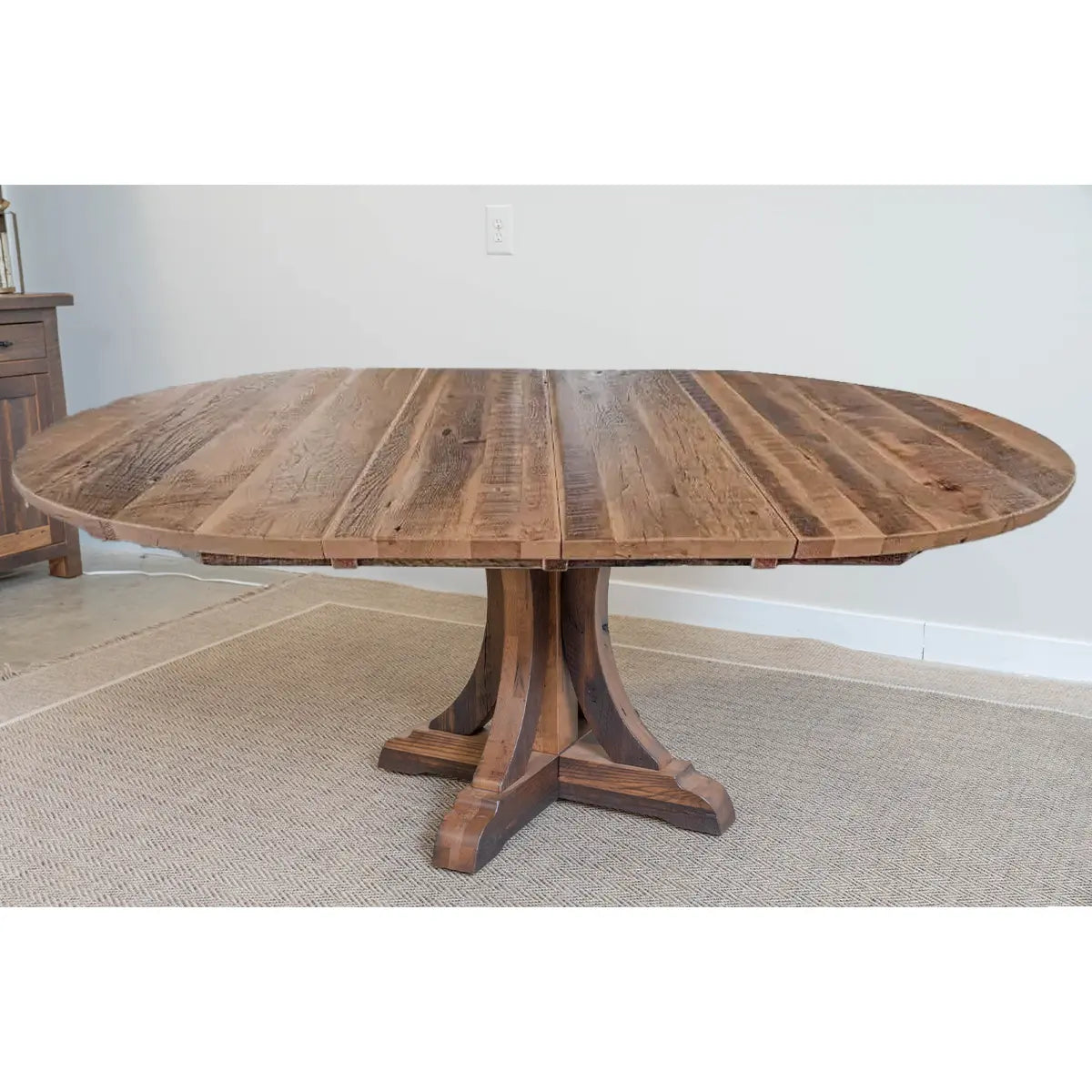 Weatherby Round Reclaimed Wood Dining Table