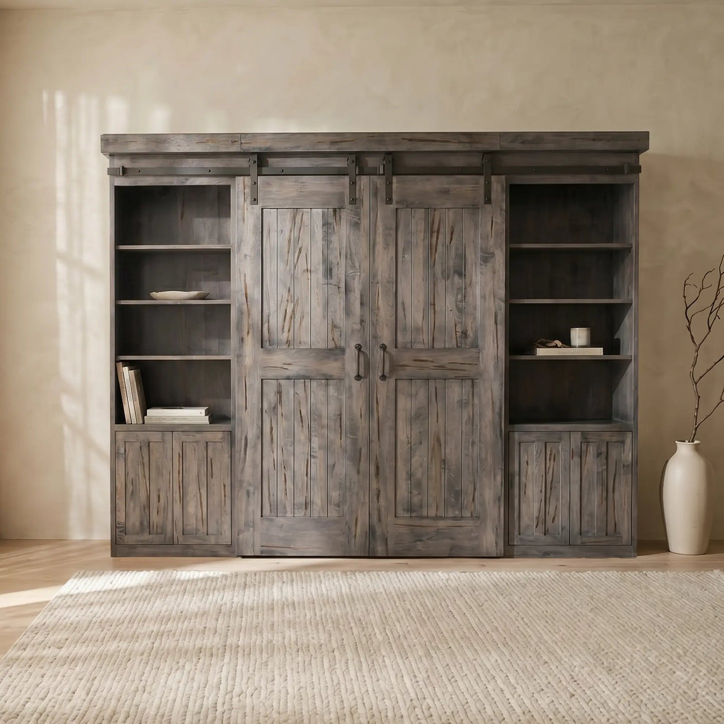 Willow Barndoor Bookcase Bed