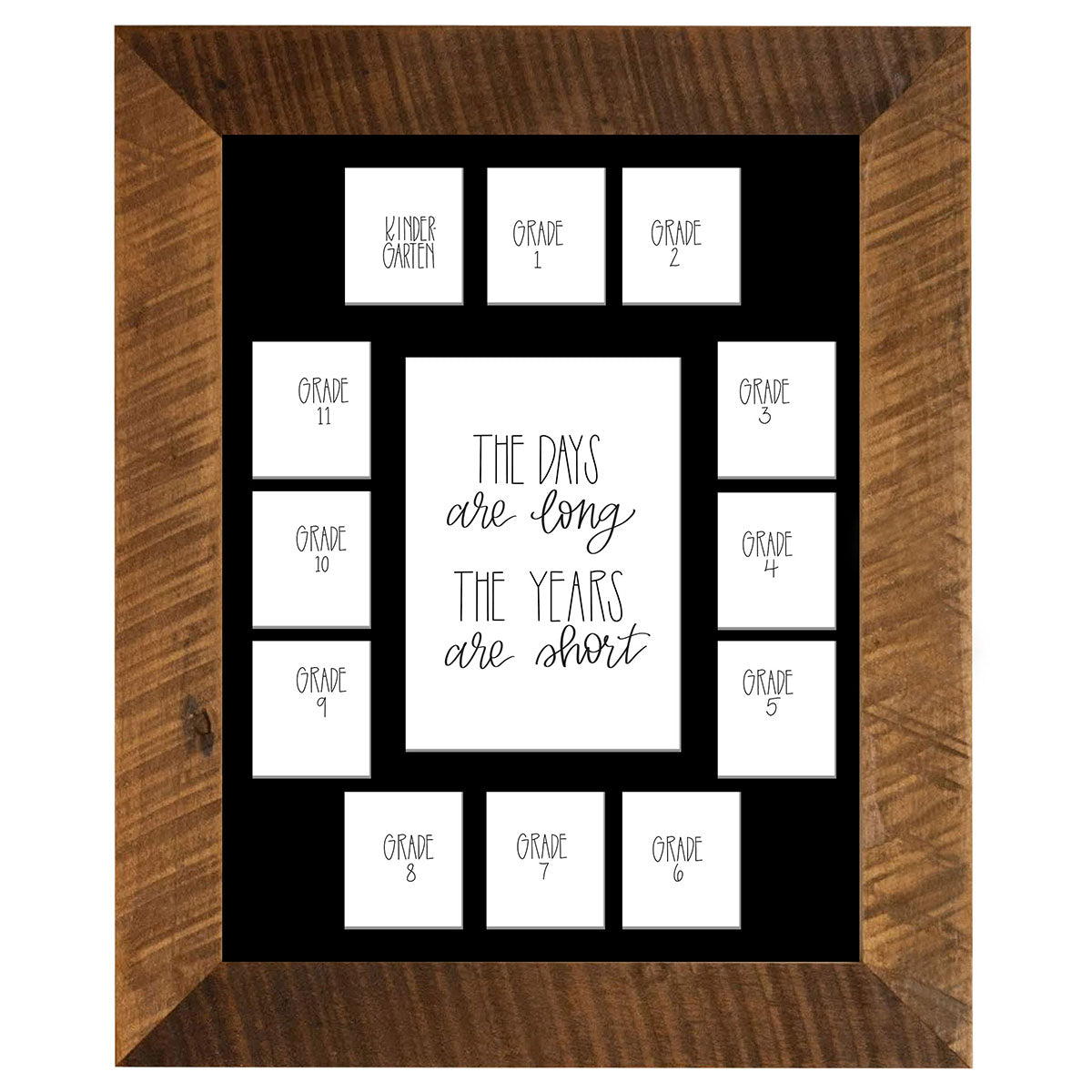 school year photo black mat wood frame